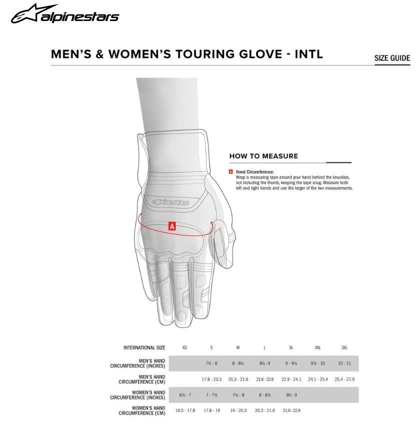 Guantes de cuero Alpinestars SP-5 - negro/blanco/rojo - talla pequeña para hombre Foto 3 de 3