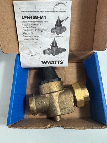 Watts LFN45BM1-U 1" Lead-Free Water Pressure Reducing Valve Brass PRV