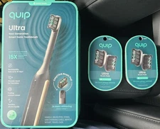 Quip Ultra Next Generation Smart Sonic Toothbrush (Onyx) **w/4 FREE BrushHeads**