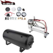 For Train Horn Air Tank Air Compressor Onboard System Kit 12v 5 Gal 200 Psi