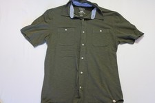 Chaps Mens Shirt Seacoast Wash Green Button Down Polo