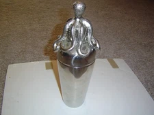 vintage cocktail shaker, kraken - octopus