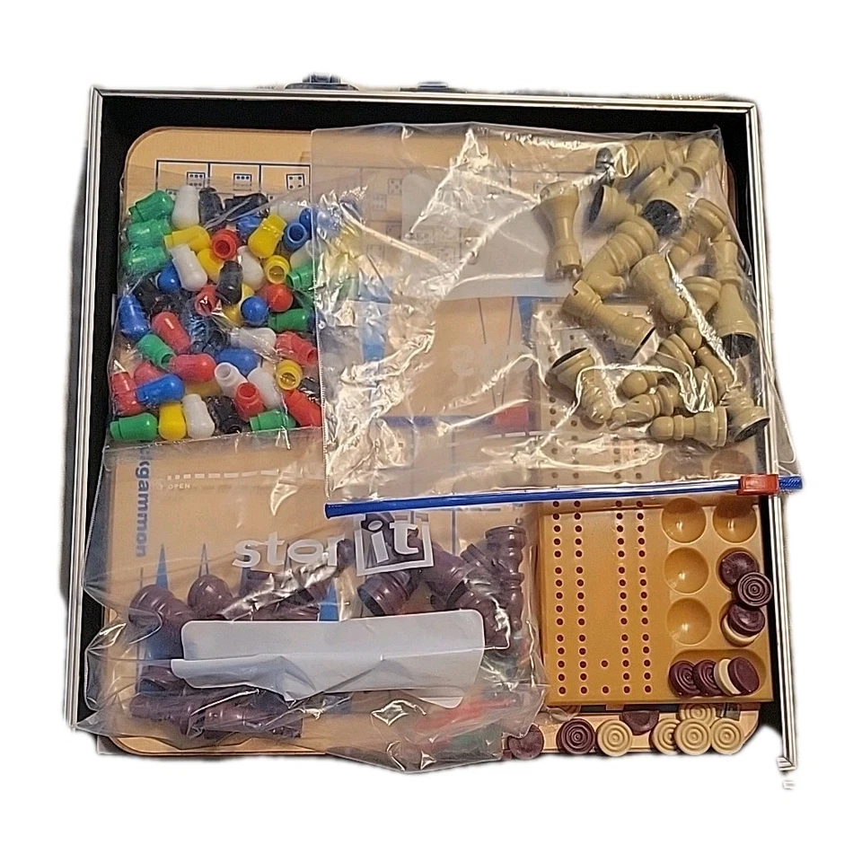 Multi Game Set in Case - Chess, Backgammon. Cribbage, Checkers by Cardinal Indus - Image 2 of 4