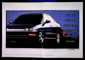 Acura Integra GS-R Sedan Car 1994 Trade Print Magazine Ad Poster ADVERT