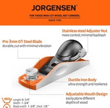 JORGENSEN Low-Angle Block Plane 6.3  Mini Han...