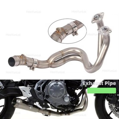 Exhaust System Header Link Pipe 51mm Slip-On For Kawasaki Versys 650 2017-2024