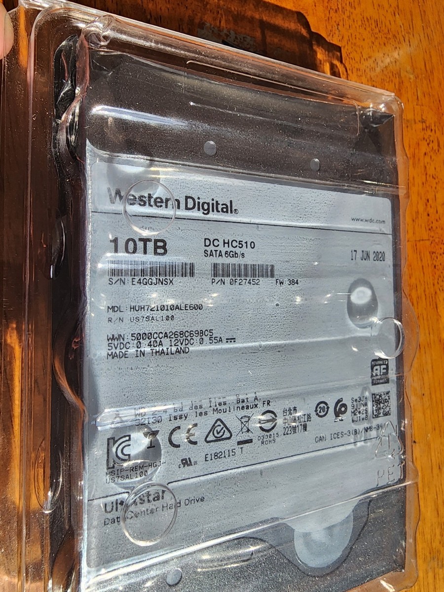 Western Digital WD 10tb Ultrastar DC Hc510 SATA Data Center Hard