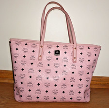 MCM PEBBLED LEATHER PINK TOTE BAG READ!!!!