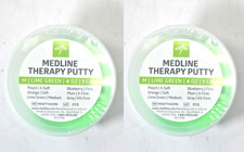2 Pk Medline Therapy Putty Medium Lime Green 4 oz Container Physical MDSPTY4OZMH