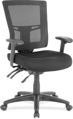 Ergonomic Swivel Mid-Back Mesh Office Chair in Sleek Black Finish