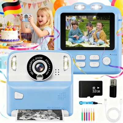 MARKENLOS Macchina fotografica istantanea per bambini fotocamera digitale bambini stampa istantanea macchina fotografica giocattolo