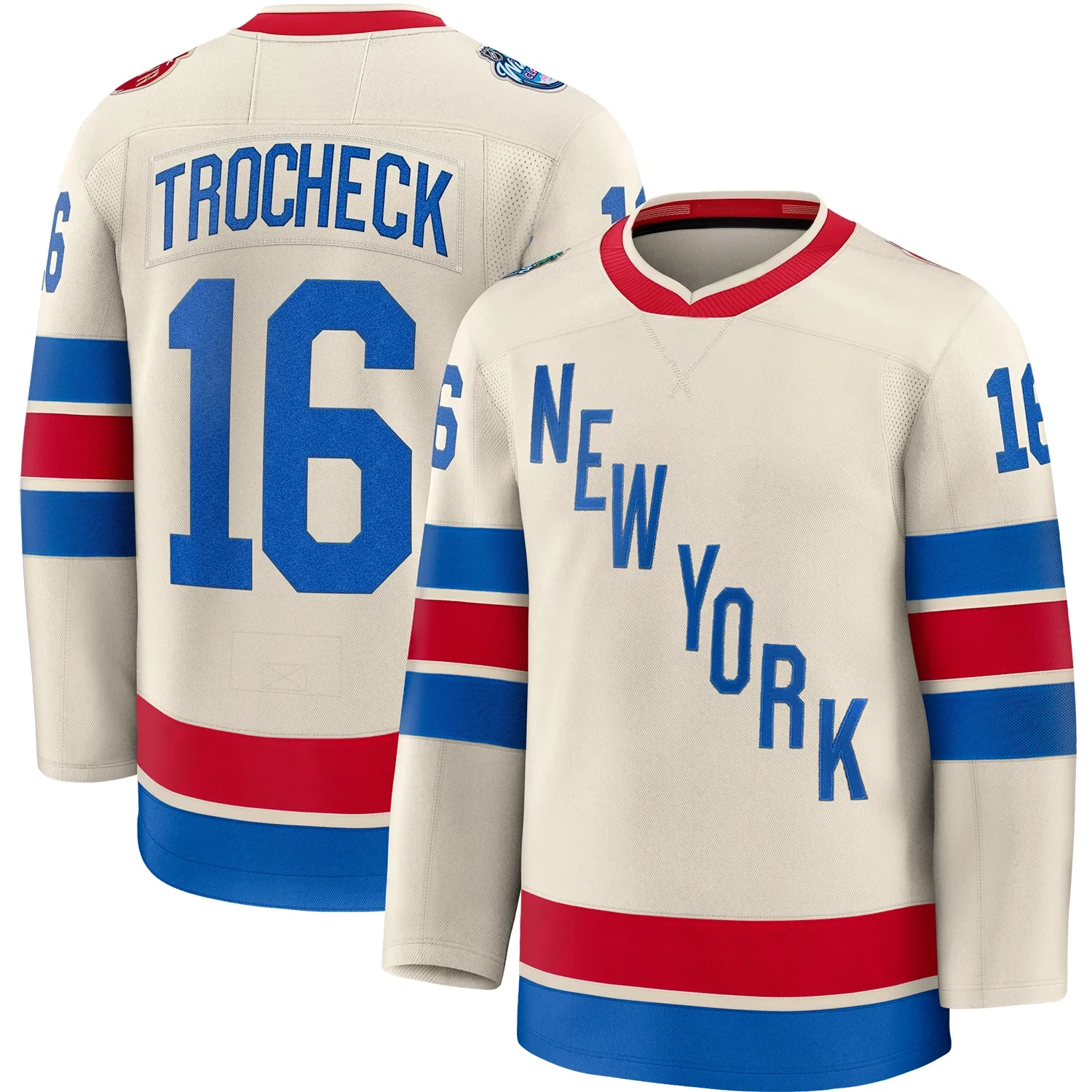 Custom Men's Beige 2026 Winter Classic All Stitched Jersey