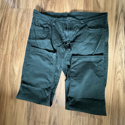 Levi s 502 Men s Dark Green Cargo Pants W38 L30 Utility Workwear Straight Fit