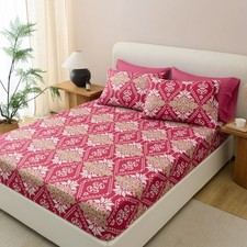 Full Size Bed Sheets Set Deep Pockets - 6PC Floral Ultra Soft Microfiber Bed ...