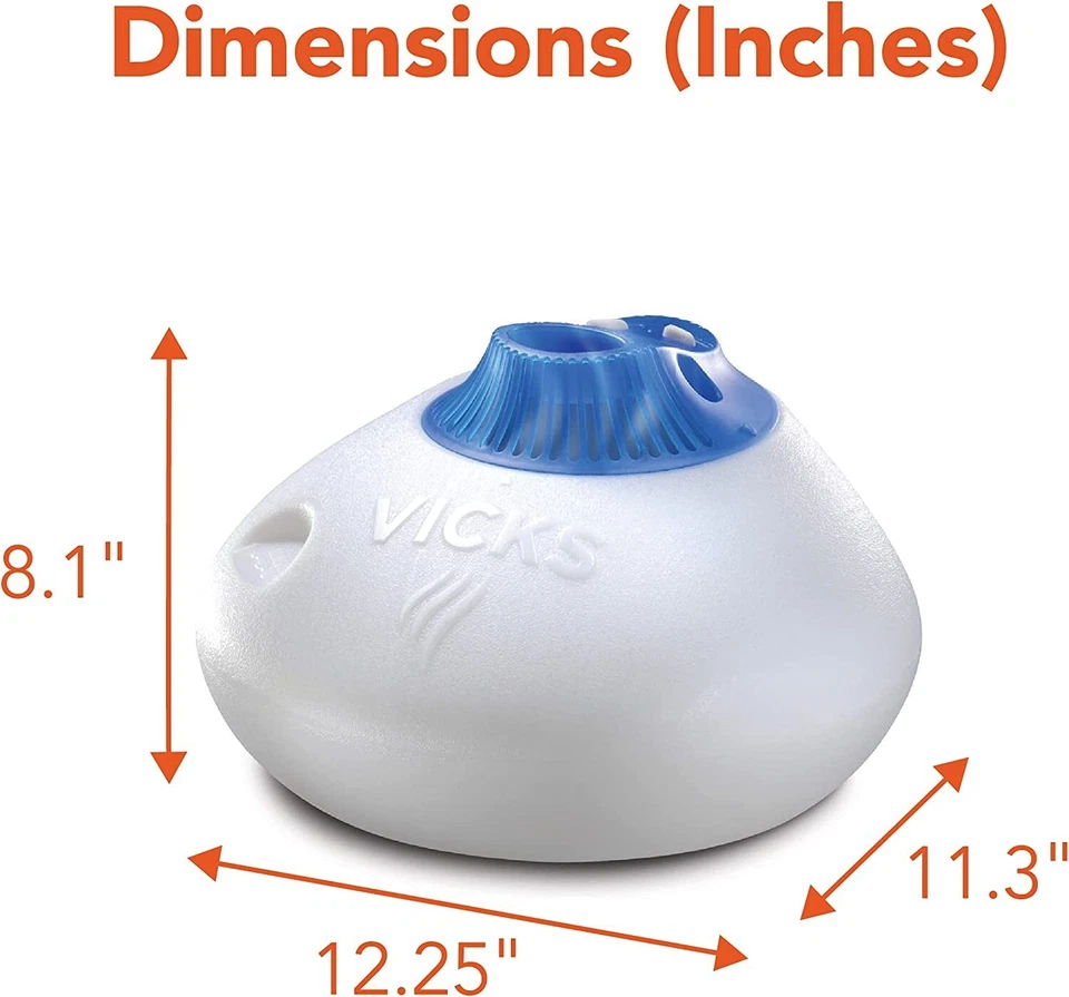 Vicks Warm Steam Vaporizer, Small to Medium Rooms, 1.5 Gallon Tank – Warm Mist - Image 3 of 4