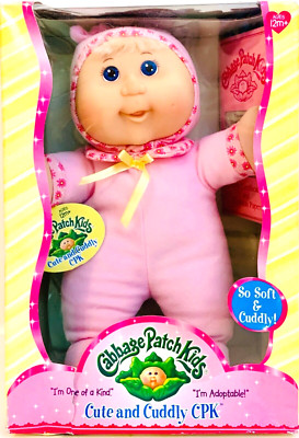 Jakks Pacific Cabbage Patch Kids Cute & Cuddly CPK Blond Hair 11'' Girl Baby Doll