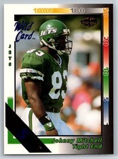 1992 Wild Card Johnny Mitchell Rookie 5 Stripe Parallel RC #393. rookie card picture