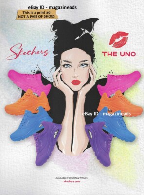 SKECHERS Footwear 1-Page PRINT AD 2024 PRETTY GIRL DRAWING not a