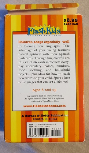 SPANISH (FLASH KIDS FLASH CARDS)  - Picture 2 of 2