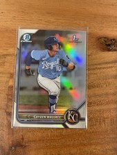 Cayden Wallace 2022 1st Bowman Draft Chrome Silver Refractor Rookie NRMT+ Royals