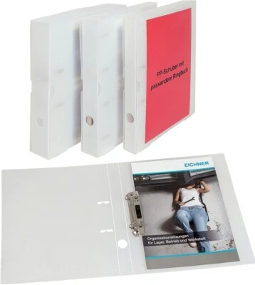 EICHNER PP-Schuber mit passendem Ringbuch / Ordner 25mm Füllhöhe semi-transparent