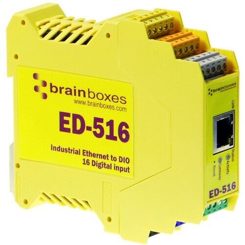 Brainboxes - Ethernet to 16 Digital Inputs + RS485 Gateway