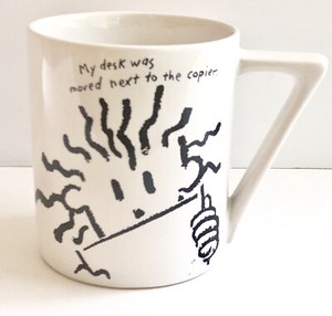 Mug Fido Dido « L'Humanité Aurait Besoin D'une Bonne Terre » - Design Humour Noir Et Blanc, 325 Ml, Fait Main En France