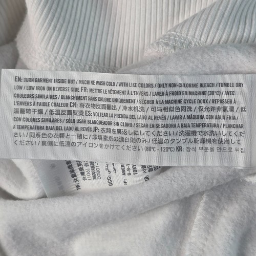 Abercrombie Kids Girls White Crew Sweatshirt 15/16 Bull Dog Puppy Animal Lover - Picture 10 of 10