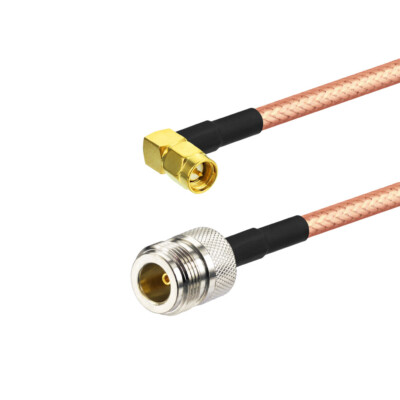 N Female to SMA Male RA Cable 2M WiFi WLAN Antenna Extension Coax RG142 Low Loss