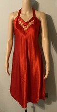 Vintage Val Mode Red Nightgown, Small