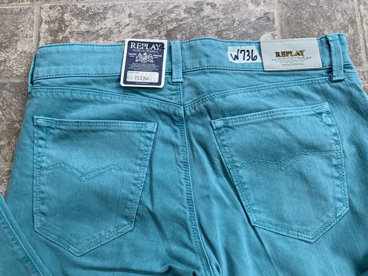 NEW Womens Replay Designer Jeans 28x34 Teena Italy Zipfly W421Z | eBay