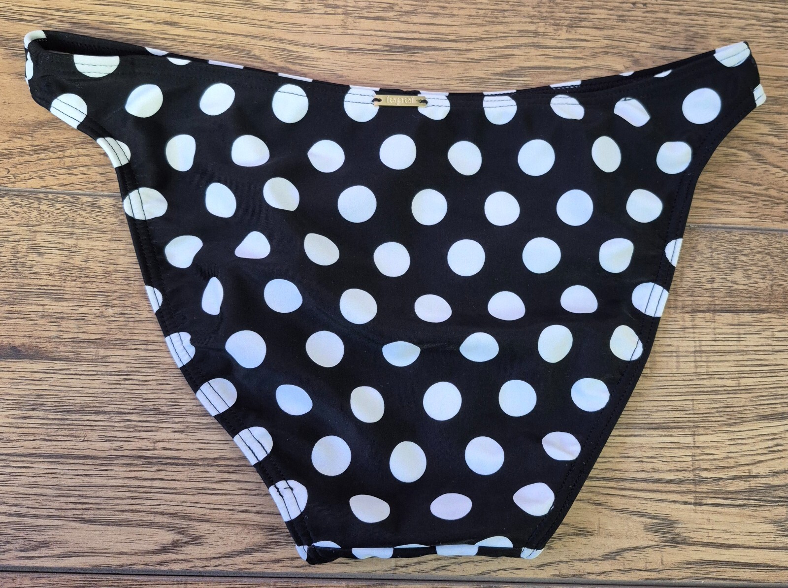 Lepel 'Polka Passion' Hipster Bikini Bottoms Black & White UK8 NWT image 3