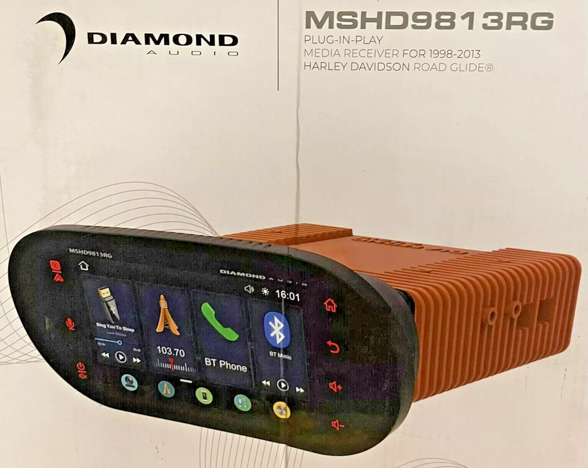 D-13 Diamond Audio MSHD9813RG Radio for 1998-2013 Harley Davidson Road
