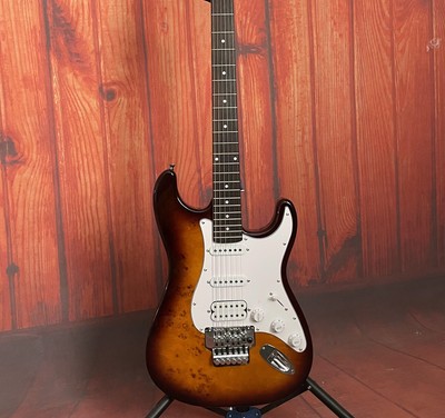 Custom Tree Burl Top Vintage Sunburst Stratocaster Electric Guitar SSH Pickups