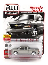 2024 AUTO WORLD 1:64 PREMIUM 4A SILVER BIRCH 2006 Chevy Silverado SS NIP 