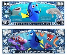 OUR FINDING DORY CARTOON DOLLAR BILL (2 Bills)