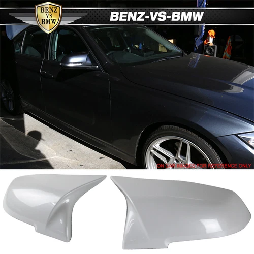 Fits 12-21 BMW F20 F21 F22 F23 Mirror Covers ABS #A96 Mineral White Metallic