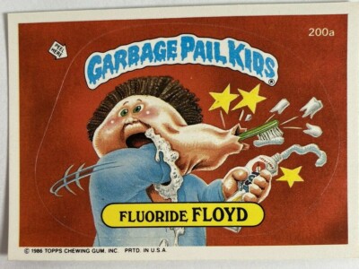 Topps Garbage Pail Kids Fluoride Floyd Card Collection Vintage Puzzle Toy 200a