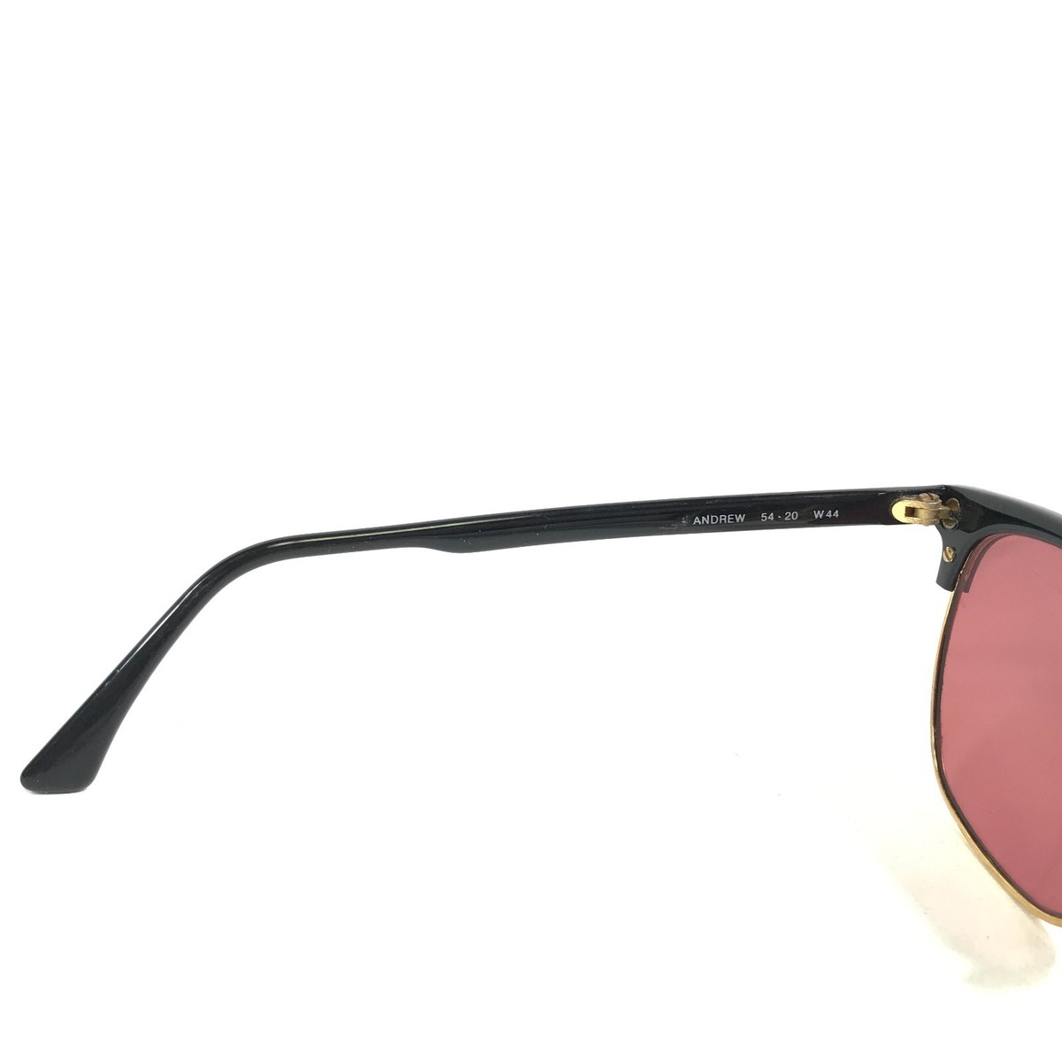 Vintage Vogue Sunglasses ANDREW W44 Black Gold Square with 