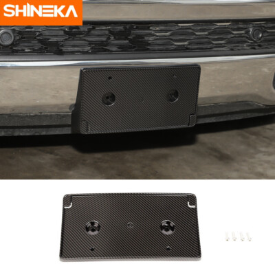 Front License Plate Holder Mount Bracket Replace For Ram 1500 2019+ Carbon Fiber