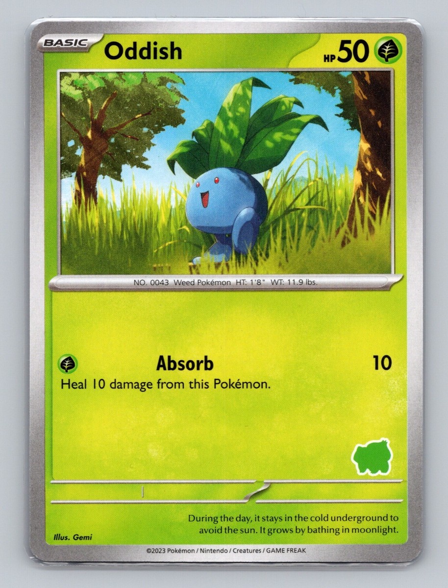 Oddish - (Bulbasaur Stamped) My First Battle Deck Promo Rare Pokemon Card -  NM