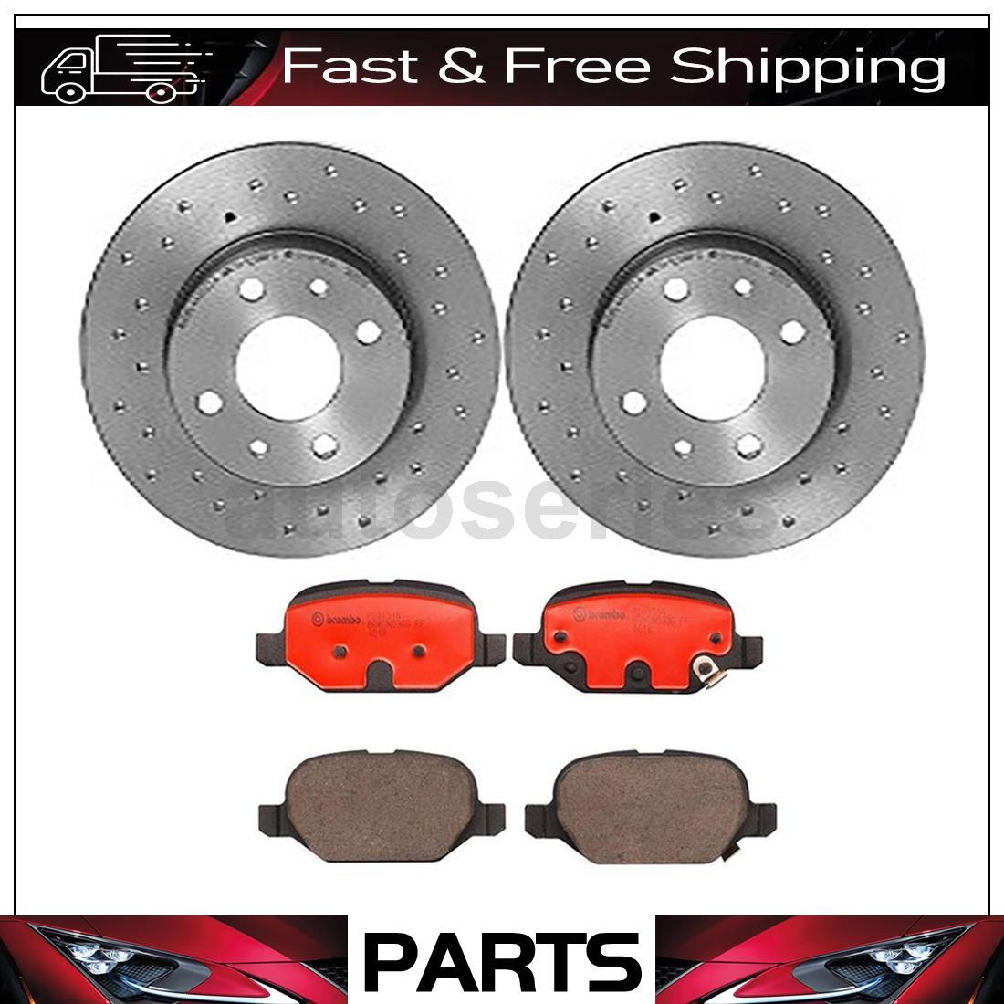 3 Rear Brake Pad Set Brake Rotors Fits Fiat 500 1.4L
