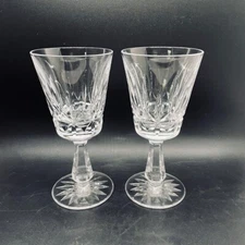 Two Waterford Crystal Rosslare Claret Wine Glass Goblet 6" Ireland Vintage