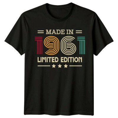 Made In 1961 Herren T-Shirt 65. Geburtstag Geschenk Vintage 65 Jahre -a