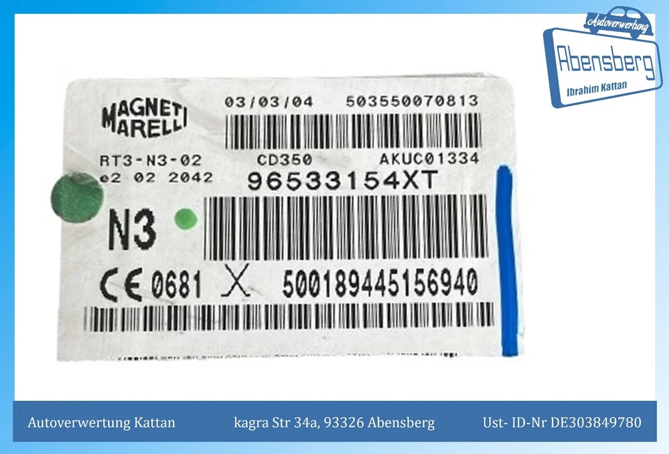 gebr. Peugeot 307 Radio 96533154XT CD #2421 - Bild 2 von 4