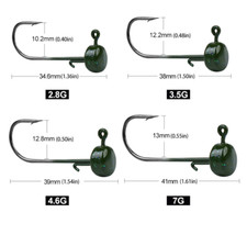 10/20Pcs Ned Rig Jig Heads Baits Hook Finesse Mushroom Fishing Crappie Jig Hooks