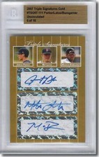 Jarrod Parker * MAT LATOS * MADISON BUMGARNER * Autograph Rookie Auto BGS #/10