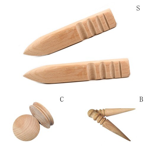 Multi-Size Burnisher Leather craft Edge Round Slicker Wood Leathercraft Tools Re - Bild 1 von 12