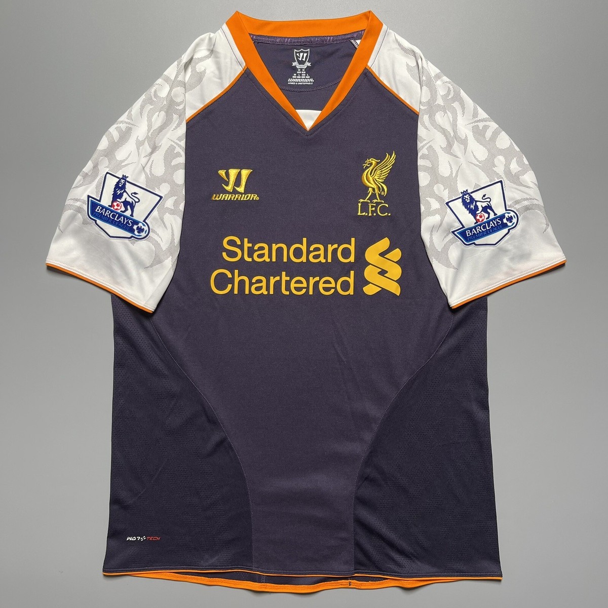 LIVERPOOL WARRIOR 2012/2013 FOOTBALL THIRD JERSEY #7 SUAREZ SIZE