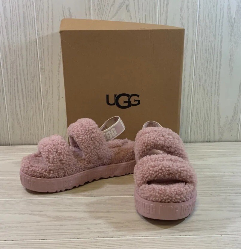 Pink Cloud Women's Fluffita Slippers Sheepskin Slippers Ugg